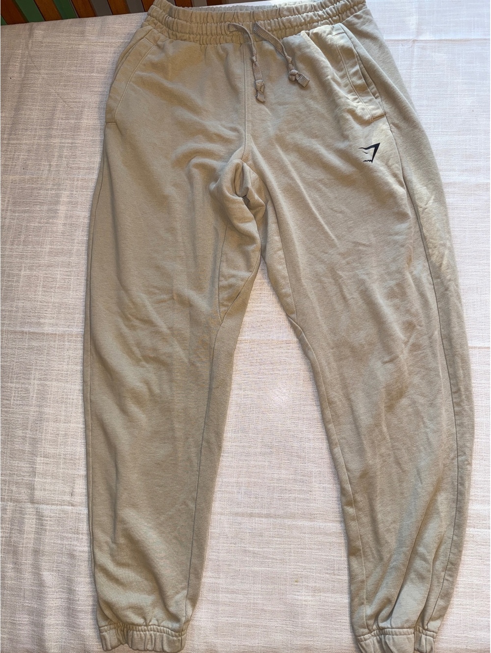 Gymshark Men's Medium Beige Joggers Sweatpants